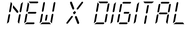 New X Digital TFB font preview